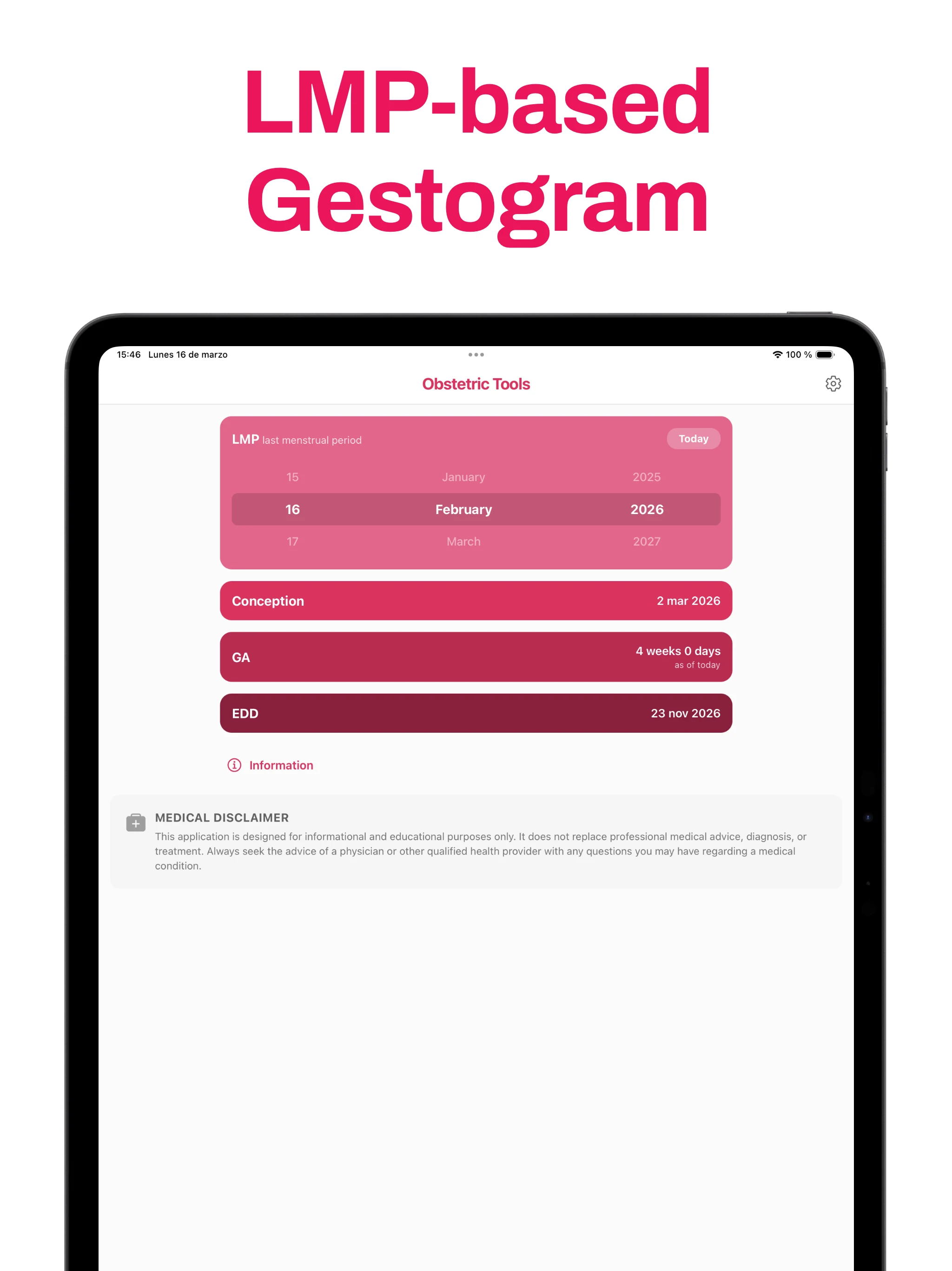 Obstetric Tools & Gestogram screenshot