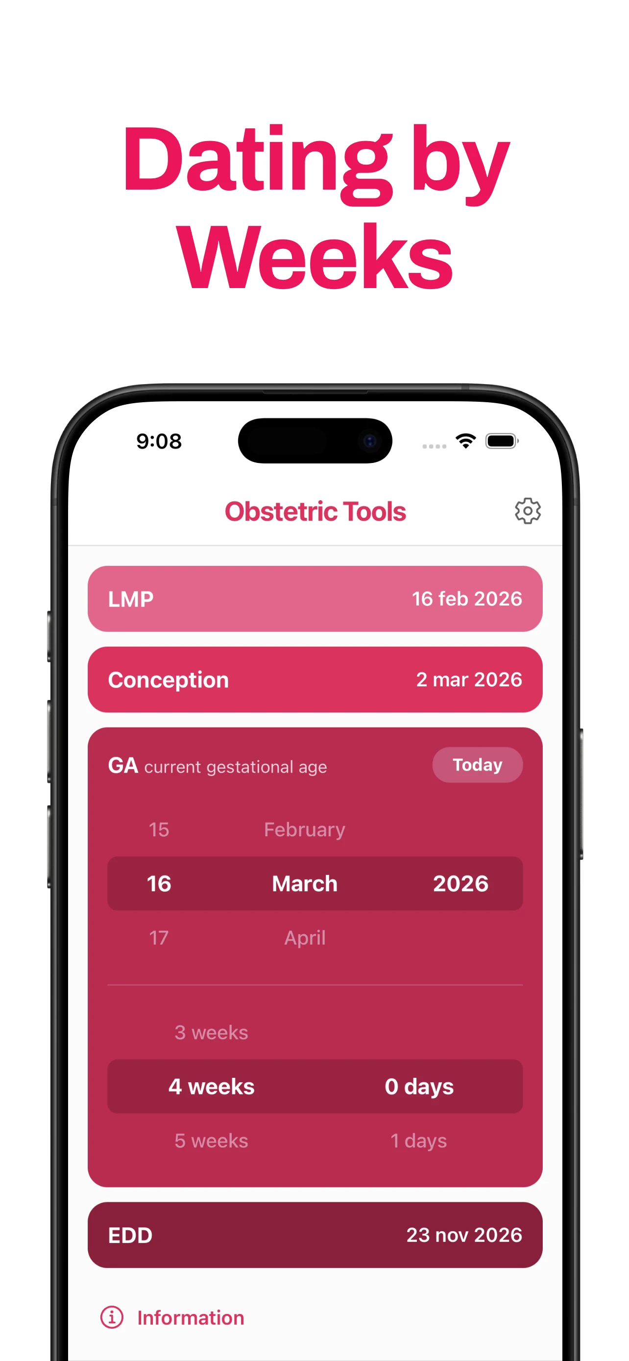 Obstetric Tools & Gestogram screenshot