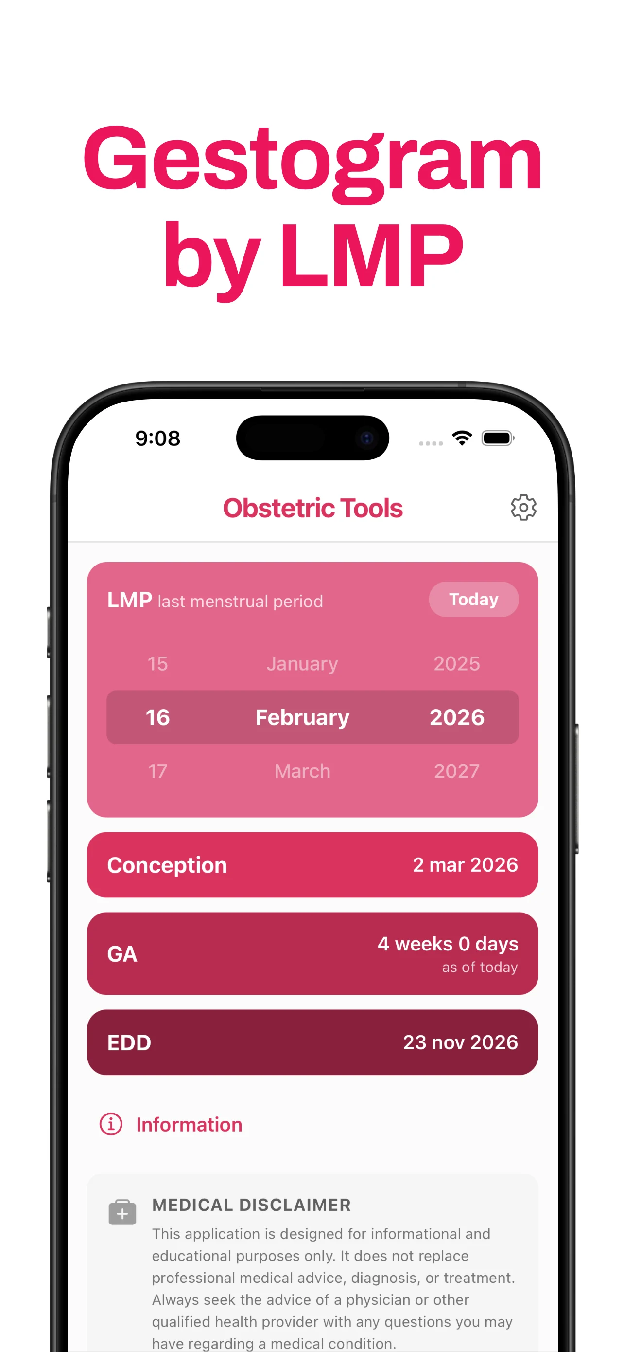 Obstetric Tools & Gestogram screenshot